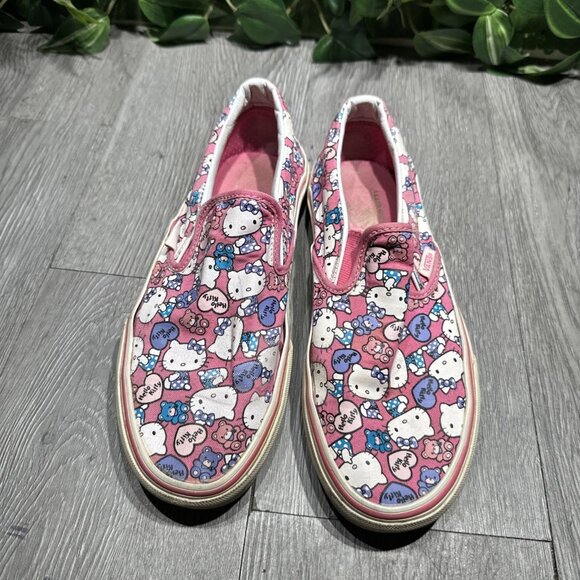 Vans Hello Kitty Sanrio Men's Size 6.5 Women's Size 8 US pink Slip On Shoes - Picture 2 of 11